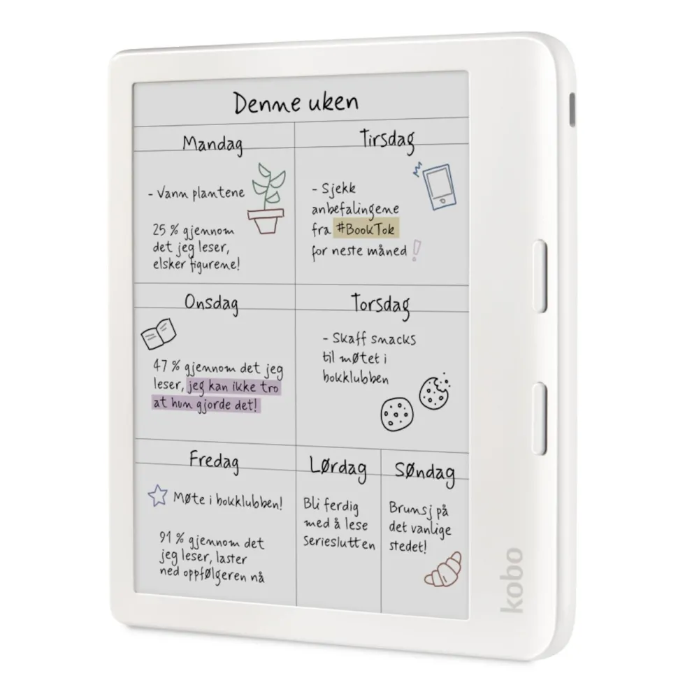 Kobo Libra Colour Lesebrett 7" Hvit