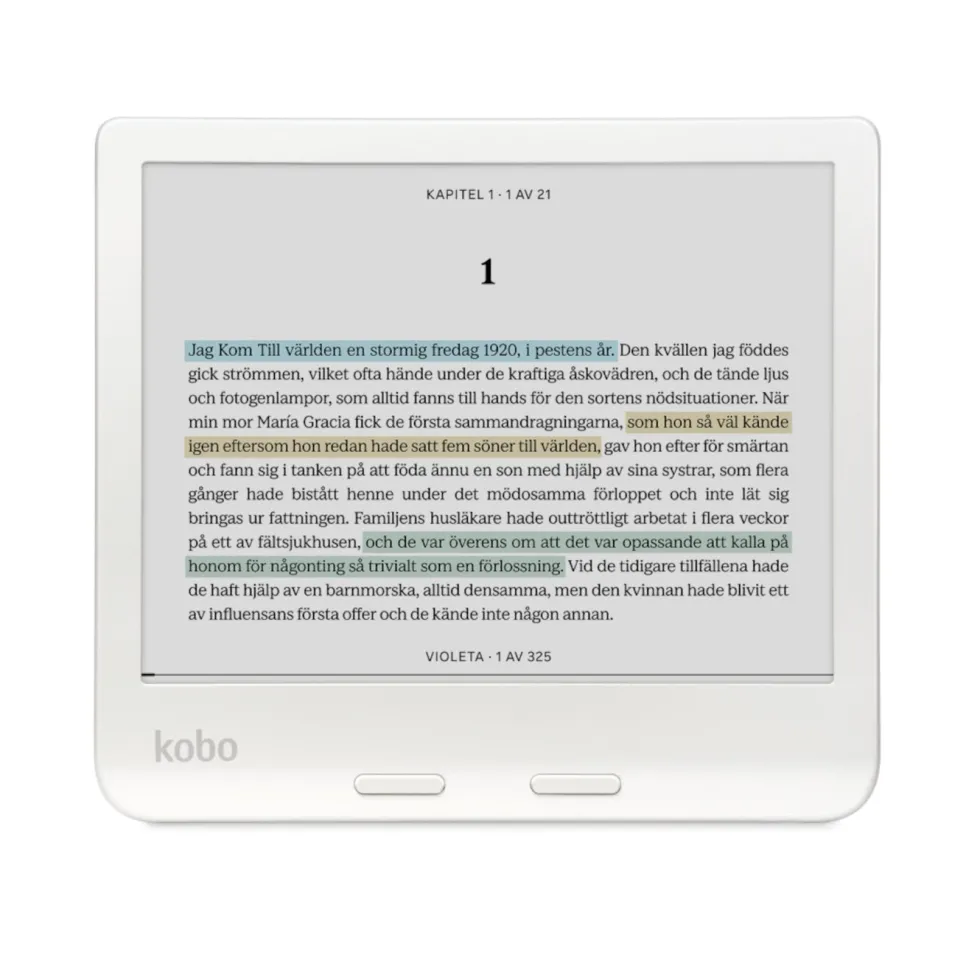 Kobo Libra Colour Lesebrett 7" Hvit