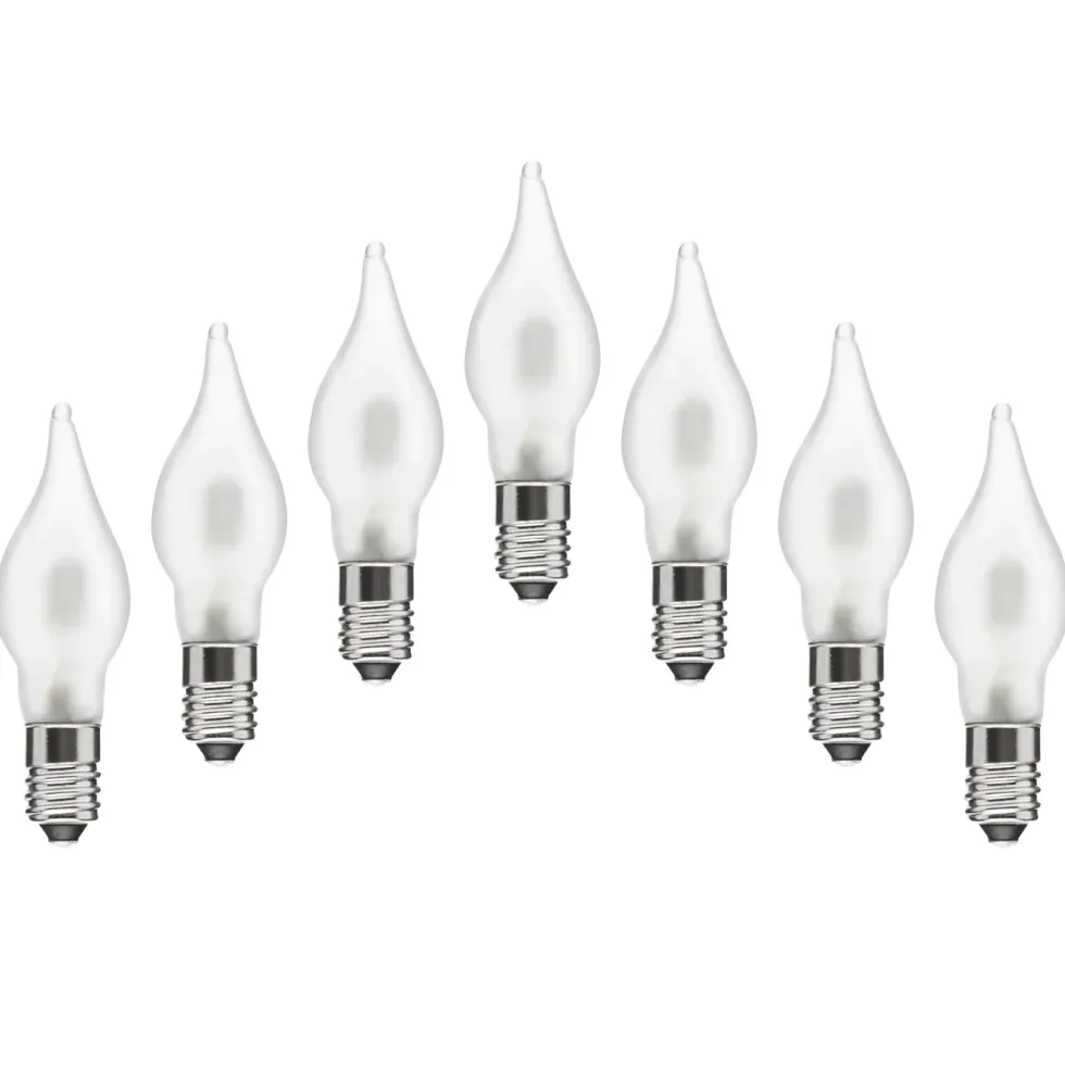 Ledsavers Frostet reservepære til adventsstaker LED 7-pk.