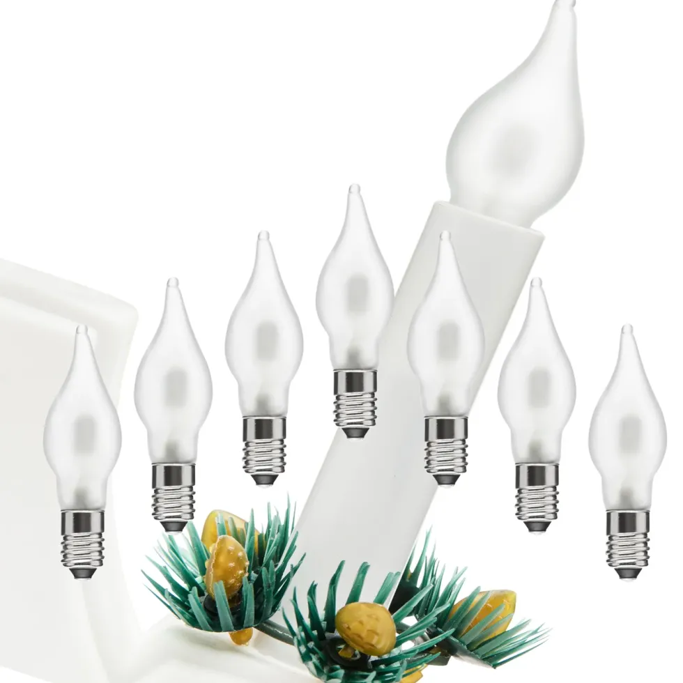 Ledsavers Frostet reservepære til adventsstaker LED 7-pk.