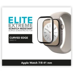 Linocell Elite Extreme Curved Skjermbeskytter for Apple Watch Series 7, 8 og 9 41 mm