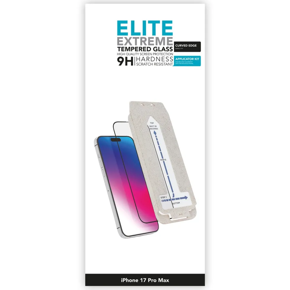 Linocell Elite Extreme Curved Skjermbeskytter for iPhone 17 Pro Max