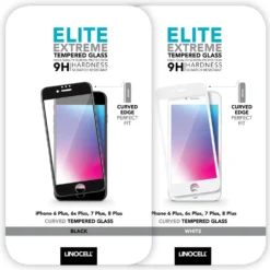 Linocell Elite Extreme Curved for iPhone 6, 7 og 8 Plus Hvit