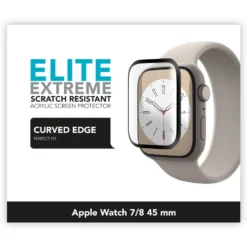 Linocell Elite Extreme Curved Skjermbeskytter for Apple Watch Series 7, 8 og 9 45 mm