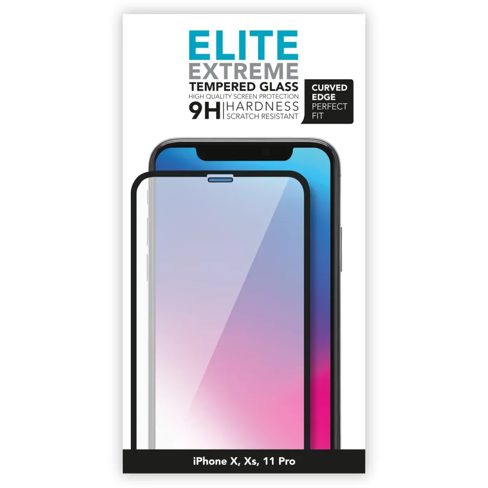 Linocell Elite Extreme Curved Skjermbeskytter for iPhone X, Xs og 11 Pro