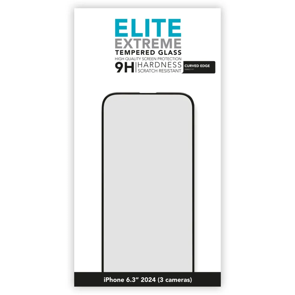 Linocell Elite Extreme Curved Skjermbeskytter for iPhone 16 Pro