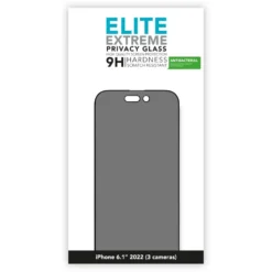 Linocell Elite Extreme Privacy Glass Skjermbeskytter for iPhone 14 Pro