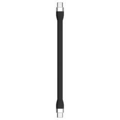 Linocell Flat USB-C-kabel 13 cm Svart
