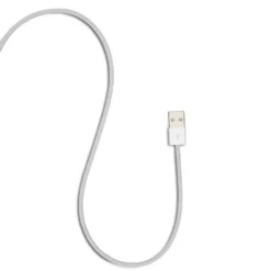 Linocell Flettet USB-A- til Lightning-kabel Hvit 0,5