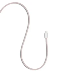 Linocell Flettet USB-A- til Lightning-kabel Rosa 1 m