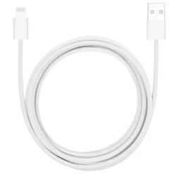 Linocell Flettet USB-A- til Lightning-kabel Hvit 2 m