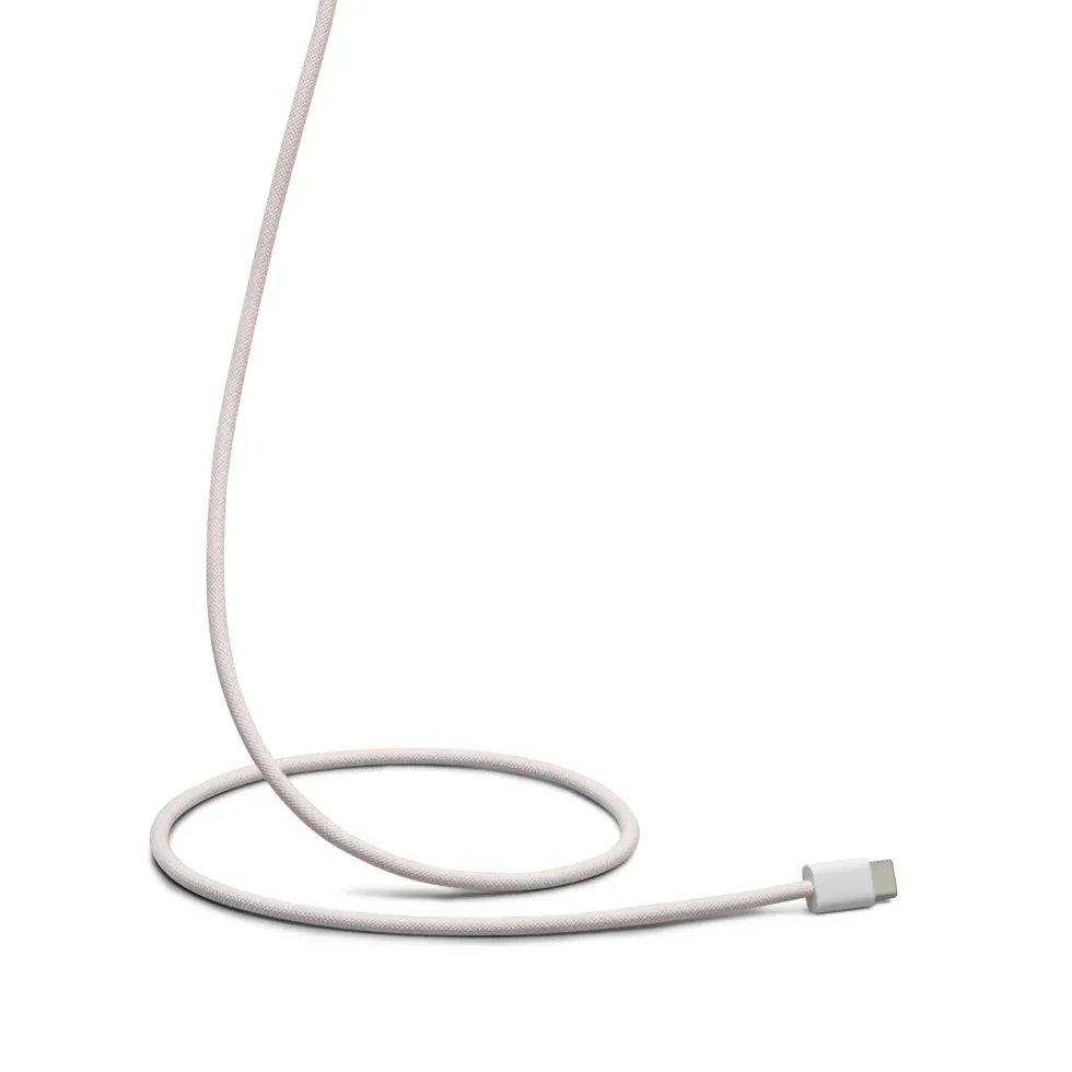 Linocell Flettet USB-A- til USB-C-kabel Rosa 0,5 m