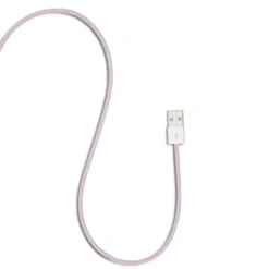 Linocell Flettet USB-A- til USB-C-kabel Rosa 0,5 m