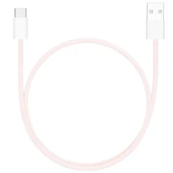 Linocell Flettet USB-A- til USB-C-kabel Rosa 0,5 m
