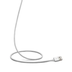 Linocell Flettet USB-A- til USB-C-kabel Hvit 1 m