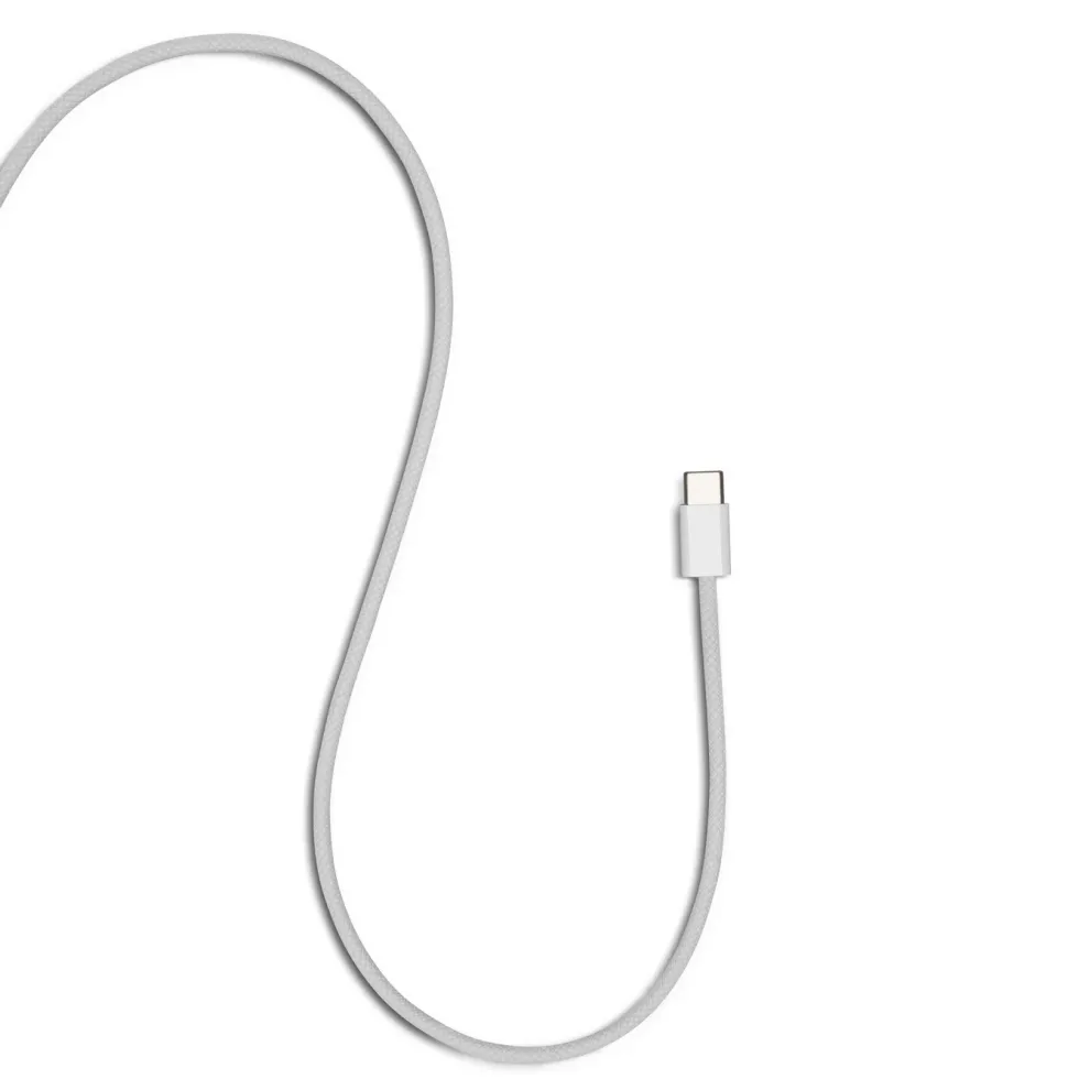 Linocell Flettet USB-A- til USB-C-kabel Hvit 1 m