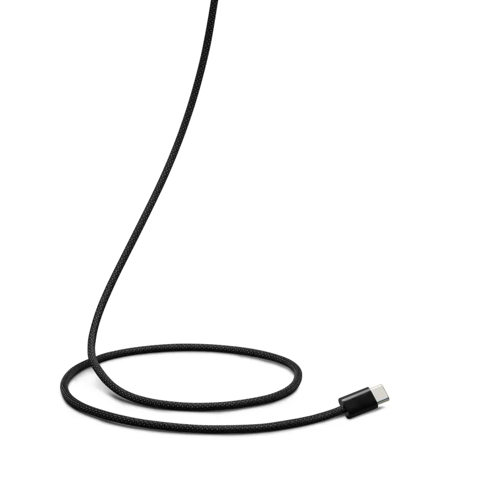 Linocell Flettet USB-C- til Lightning-kabel Svart 0,5 m