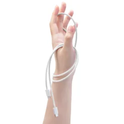 Linocell Flettet USB-C- til Lightning-kabel Hvit 2 m