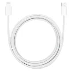 Linocell Flettet USB-C- til Lightning-kabel Hvit 2 m