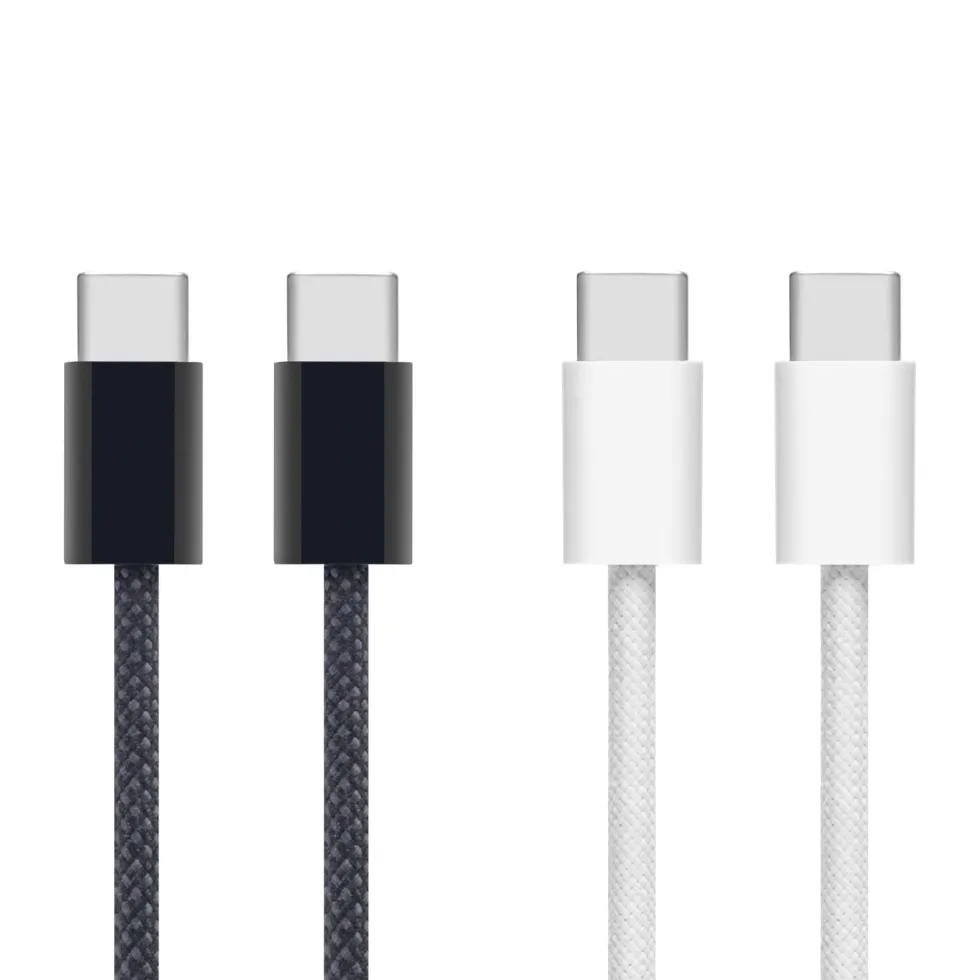 Linocell Flettet USB-C- til USB-C-kabel 240W Svart 2 m