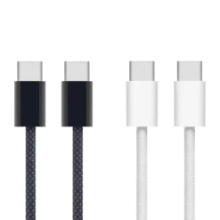 Linocell Flettet USB-C- til USB-C-kabel 240W Hvit 2m