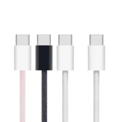 Linocell Flettet USB-C- til USB-C-kabel 60W Rosa 2 m