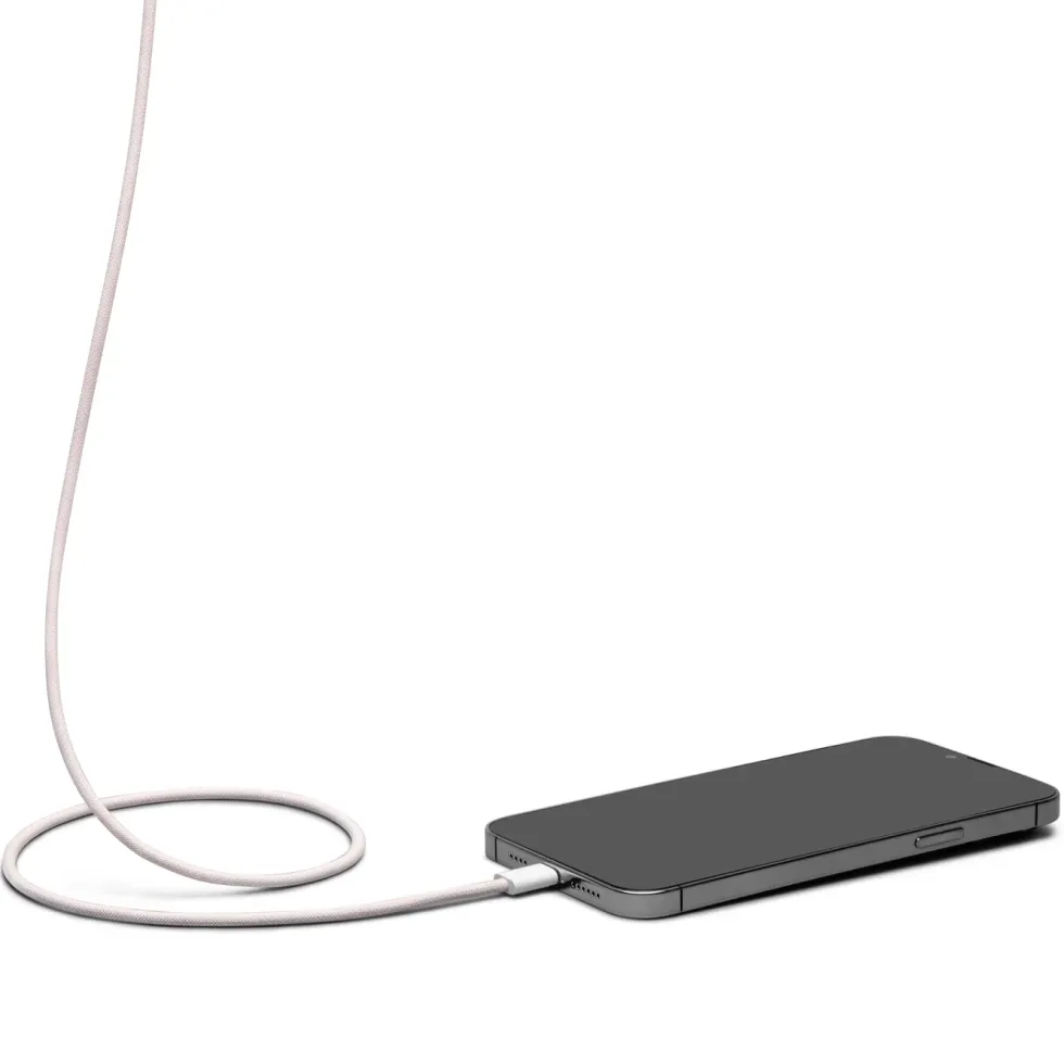 Linocell Flettet USB-C- til USB-C-kabel 60W Rosa 1 m