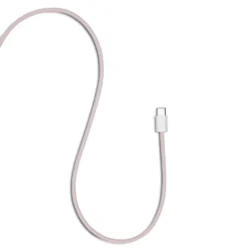 Linocell Flettet USB-C- til USB-C-kabel 60W Rosa 1 m