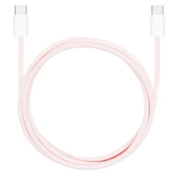 Linocell Flettet USB-C- til USB-C-kabel 60W Rosa 1 m