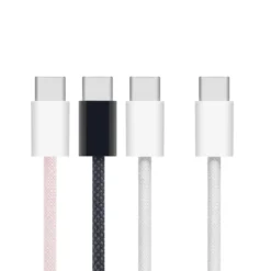 Linocell Flettet USB-C- til USB-C-kabel 60W Rosa 1 m