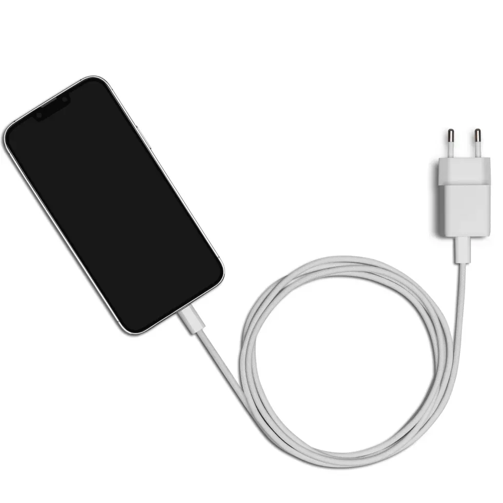 Linocell Flettet USB-C- til USB-C-kabel 60W Hvit 0,5 m