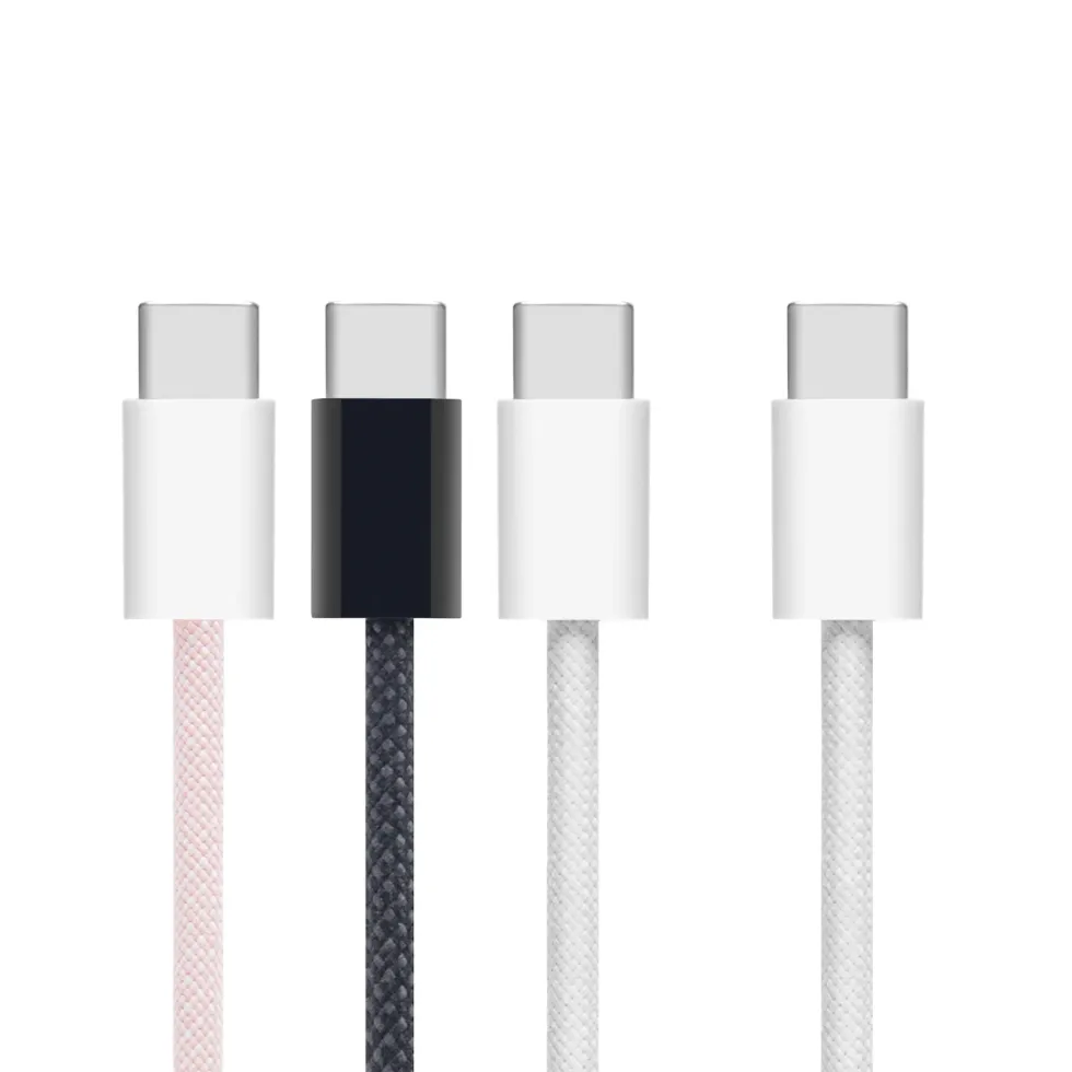 Linocell Flettet USB-C- til USB-C-kabel 60W Hvit 0,5 m