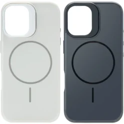 Linocell Flip Stand Case Mobildeksel for iPhone 17 Hvit