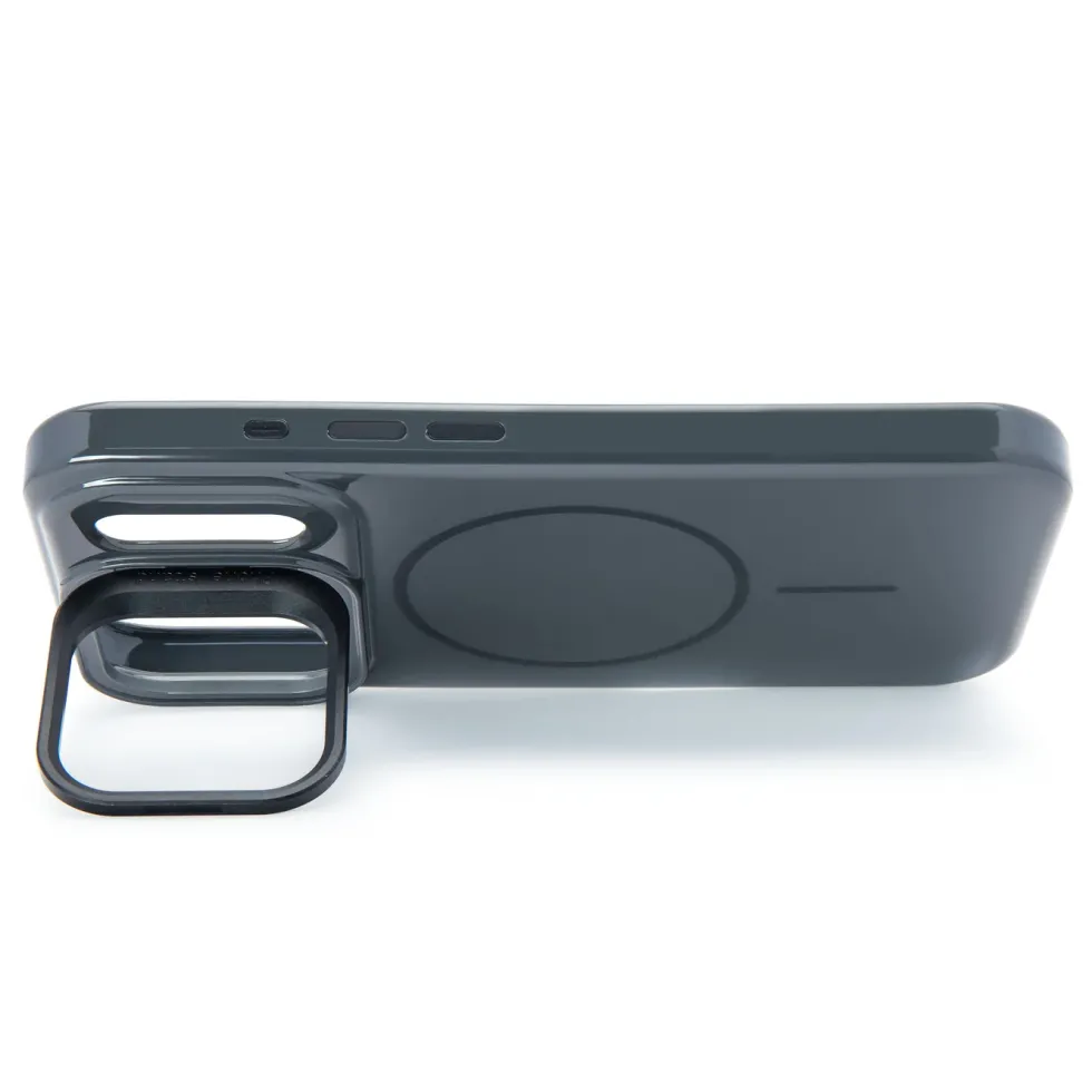 Linocell Flip Stand Case Mobildeksel for iPhone 17 Pro Svart
