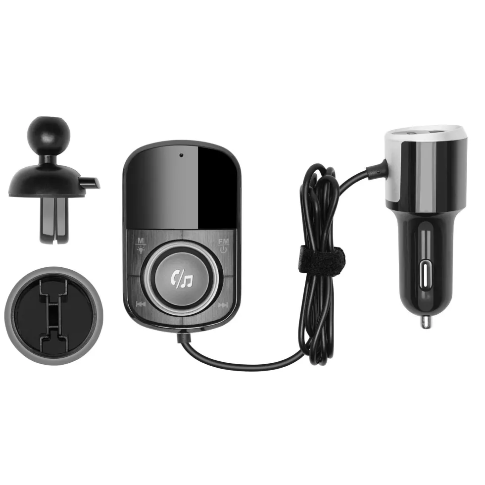 Linocell FM-sender med Bluetooth og hurtiglading