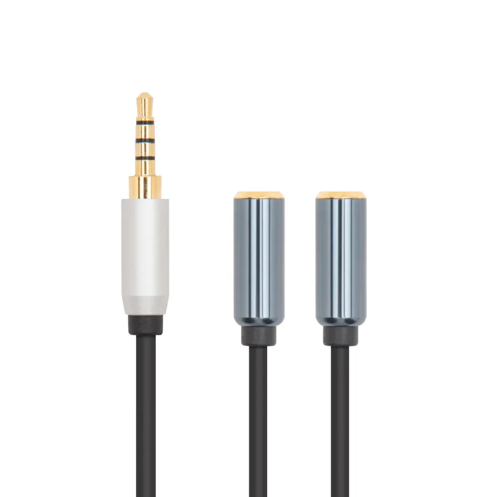 Linocell Forgreningskabel for 3,5 mm-kontakt Svart