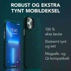 Linocell Premium Kevlar Robust deksel for iPhone 13 Pro Max Blå