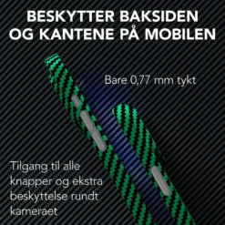 Linocell Premium Kevlar Robust deksel for iPhone 13 Pro Max Grønn