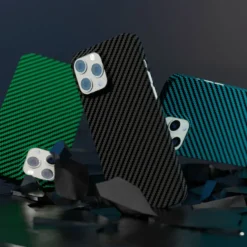 Linocell Premium Kevlar Robust deksel for iPhone 13 Pro Max Grønn