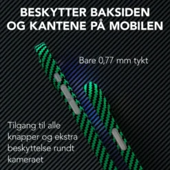 Linocell Premium Kevlar Robust deksel for iPhone 13 Grønn