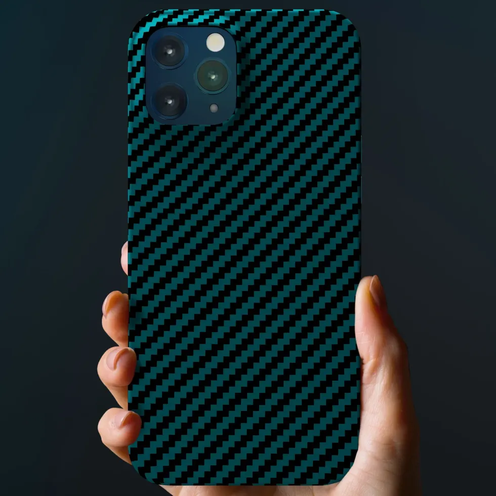 Linocell Premium Kevlar Robust deksel for iPhone 12 Pro Max Blå