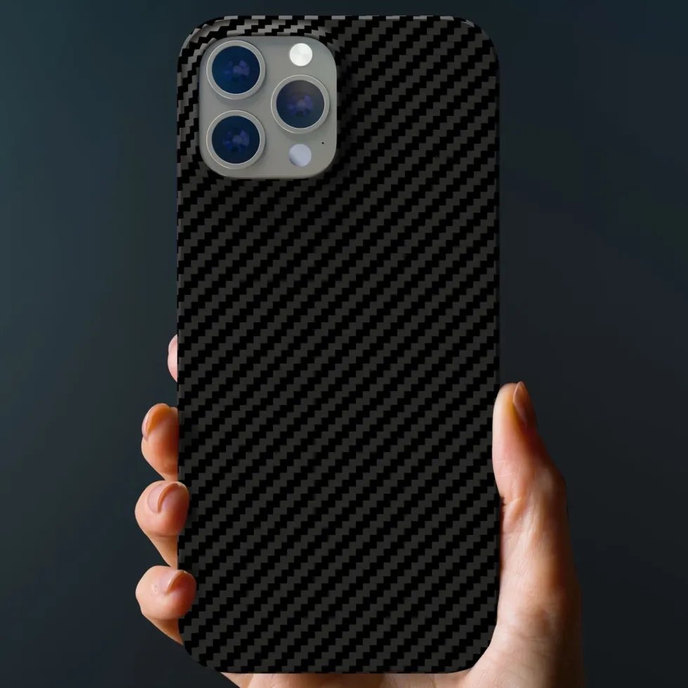 Linocell Premium Kevlar Robust deksel for iPhone 13 Pro Max Svart