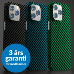 Linocell Premium Kevlar Robust deksel for iPhone 13 Pro Max Svart