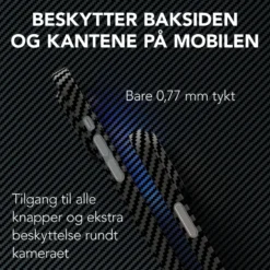 Linocell Premium Kevlar Robust deksel for iPhone 13 Pro Svart