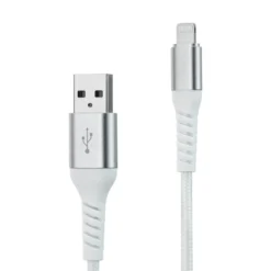 Linocell Premium Kevlar USB-A til Lightning-kabel 1 m Hvit