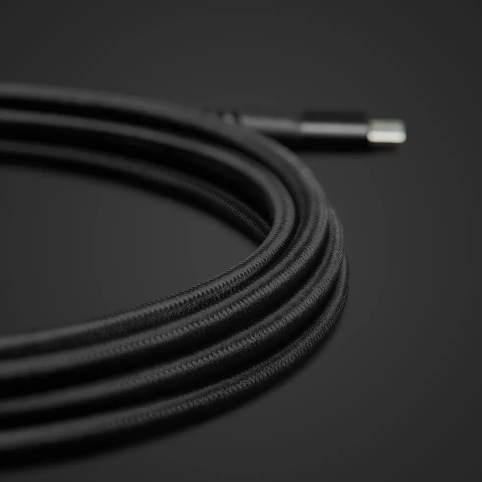 Linocell Premium Kevlar USB-C 3.2-kabel - Svart 3 m