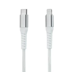 Linocell Premium Kevlar USB-C- til Lightning-kabel Hvit 0,5 m