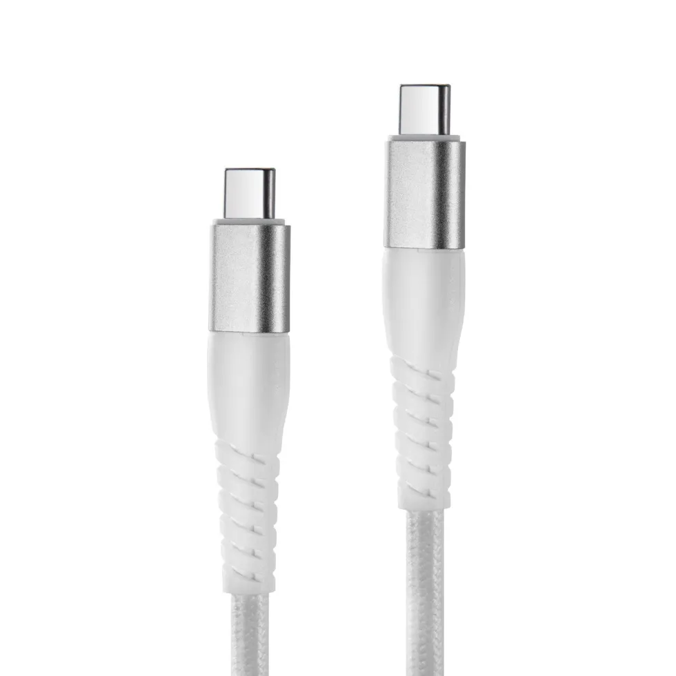 Linocell Premium Kevlar USB-C 3.2-kabel - Hvit 2 m