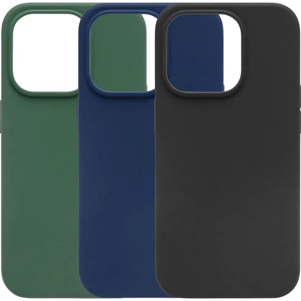 Linocell Rubber Case for iPhone 15 Pro Grønn