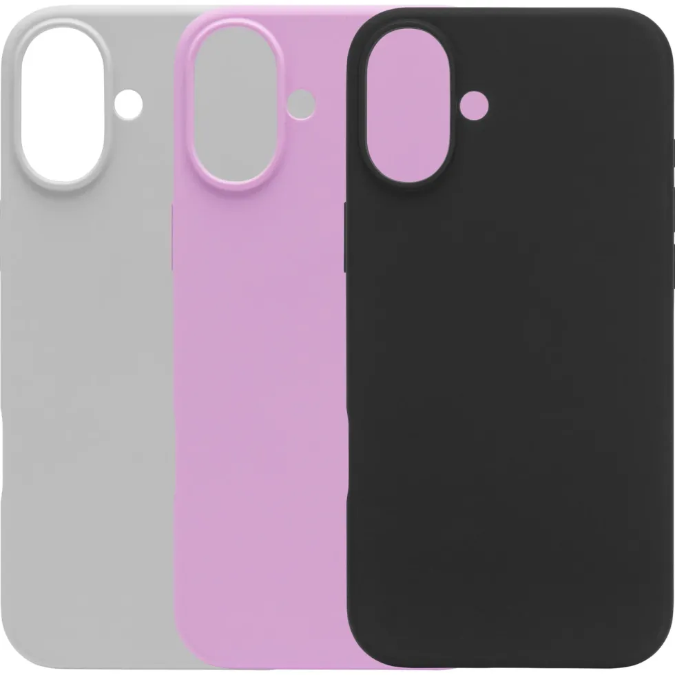 Linocell Rubber case for iPhone 16 Plus Rosa